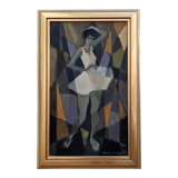 Peinture à l’huile figurative suédoise  « Cubist Dancer »