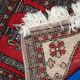 Vintage pakistani carpet lahore handmade 46cm x 64cm 1950s, 1c764