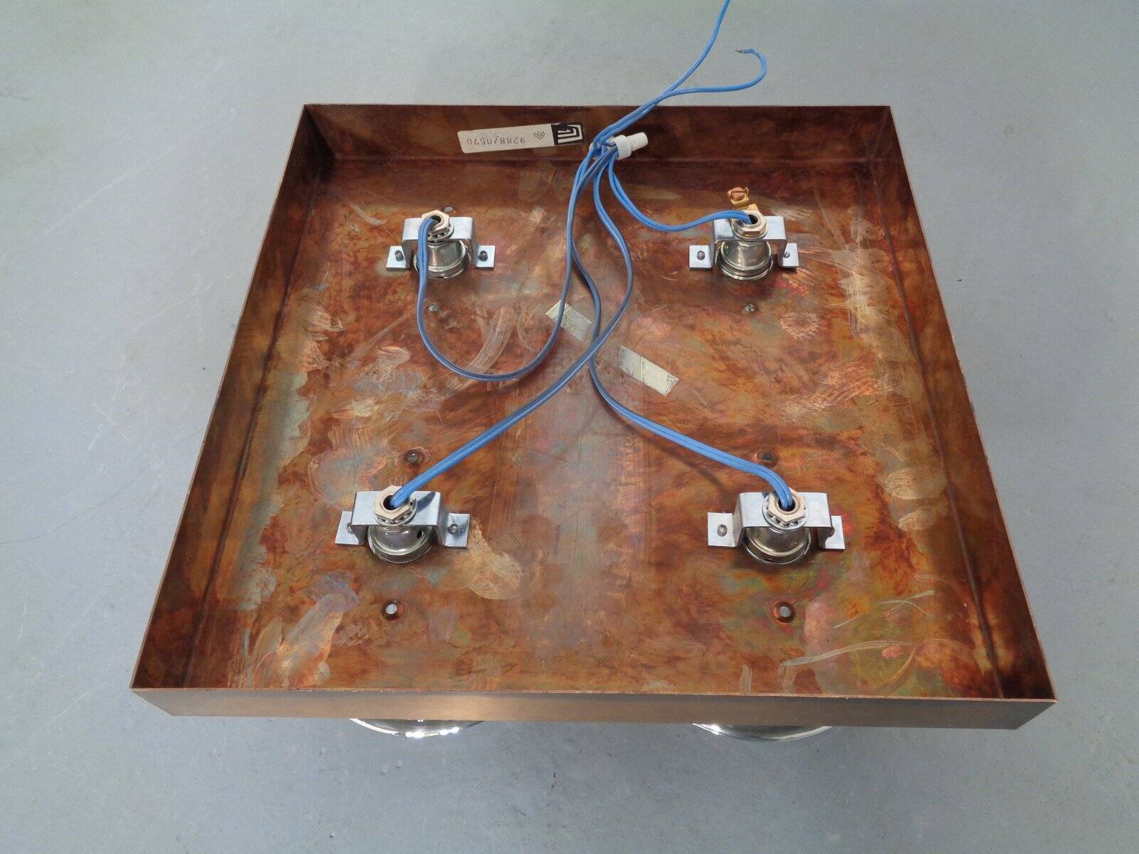 Copper and glass sconce from Cosack, Germany, 1960s.