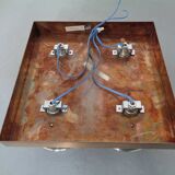 Copper and glass sconce from Cosack, Germany, 1960s.