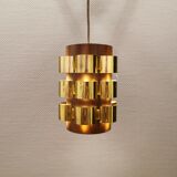 Danish hanging lamp from the 70s, in thin cut metal.
