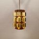 Danish hanging lamp from the 70s, in thin cut metal.