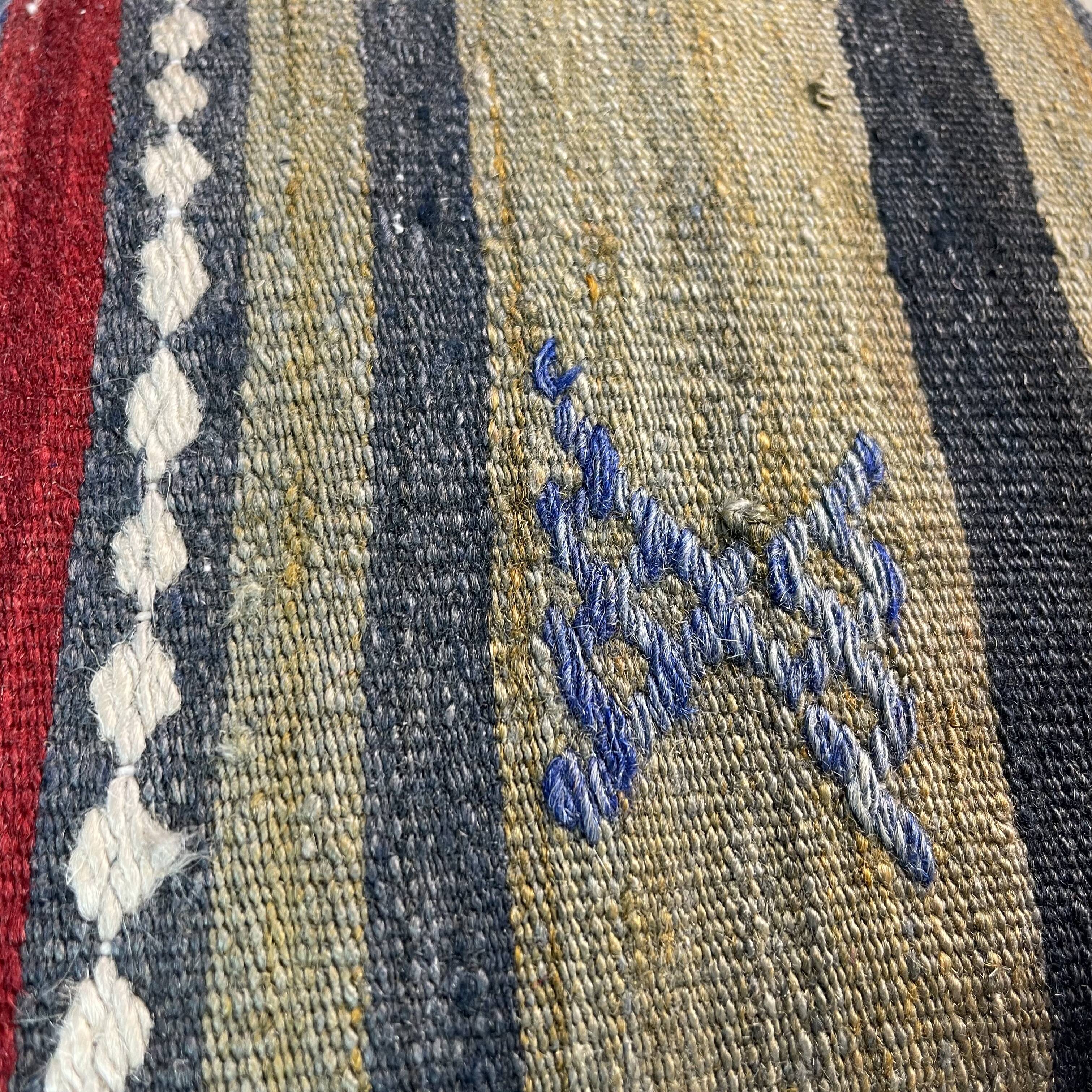 Vintage turkish kilim cushion cover, 30 x 50 cm