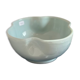 Bol céramique émaillée artisanal fleur trèfle pop bleu ciel