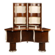 20thC ITALIAN STANDING DRY BAR IN HARDWOOD & CREAM LAMINATE c.1970
