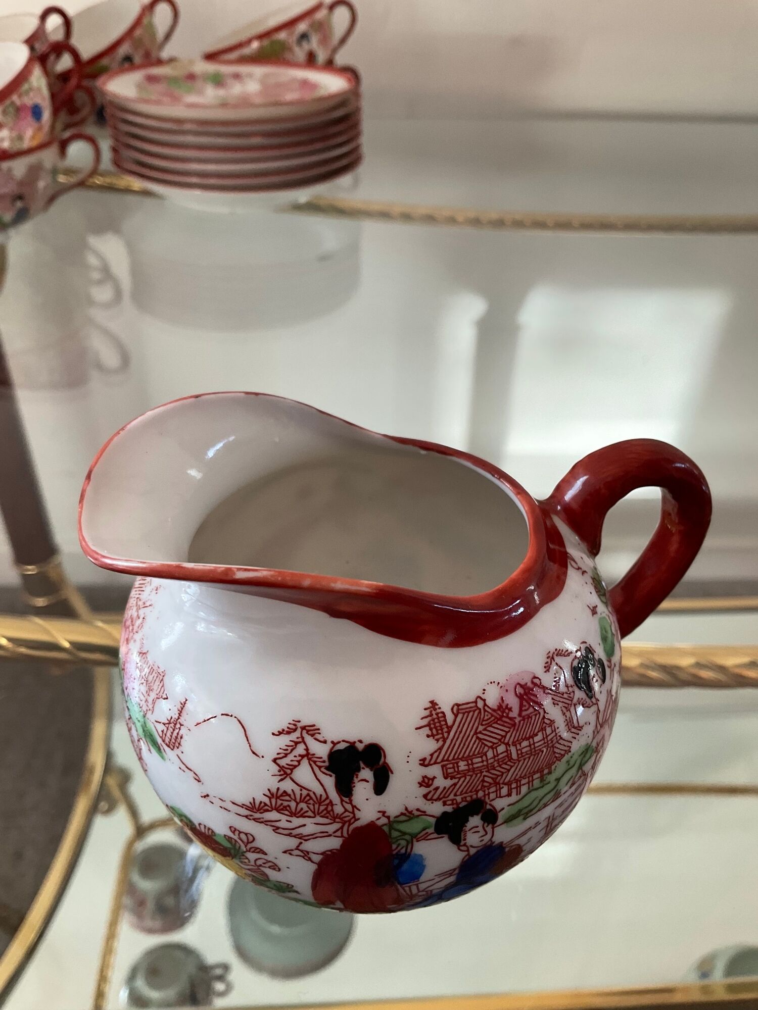Old Japanese fine porcelain tea set