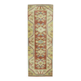 Tapis vintage turc fait main en laine et coton orange, années 1970