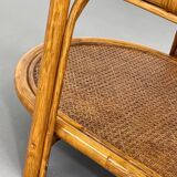 Vintage roasttan coffee table and glass top