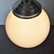 Suspension boule XL Art déco en opaline blanche vers 1920
