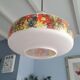 Retro flowerprinted pendant light, '70s