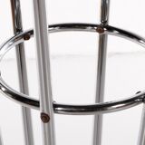 Italian Architectural Travertine Chrome Coat rack, 1960s