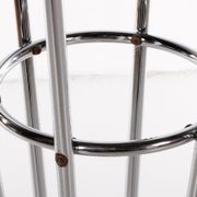 Porte-manteau en travertin chromé architectural italien années 1960