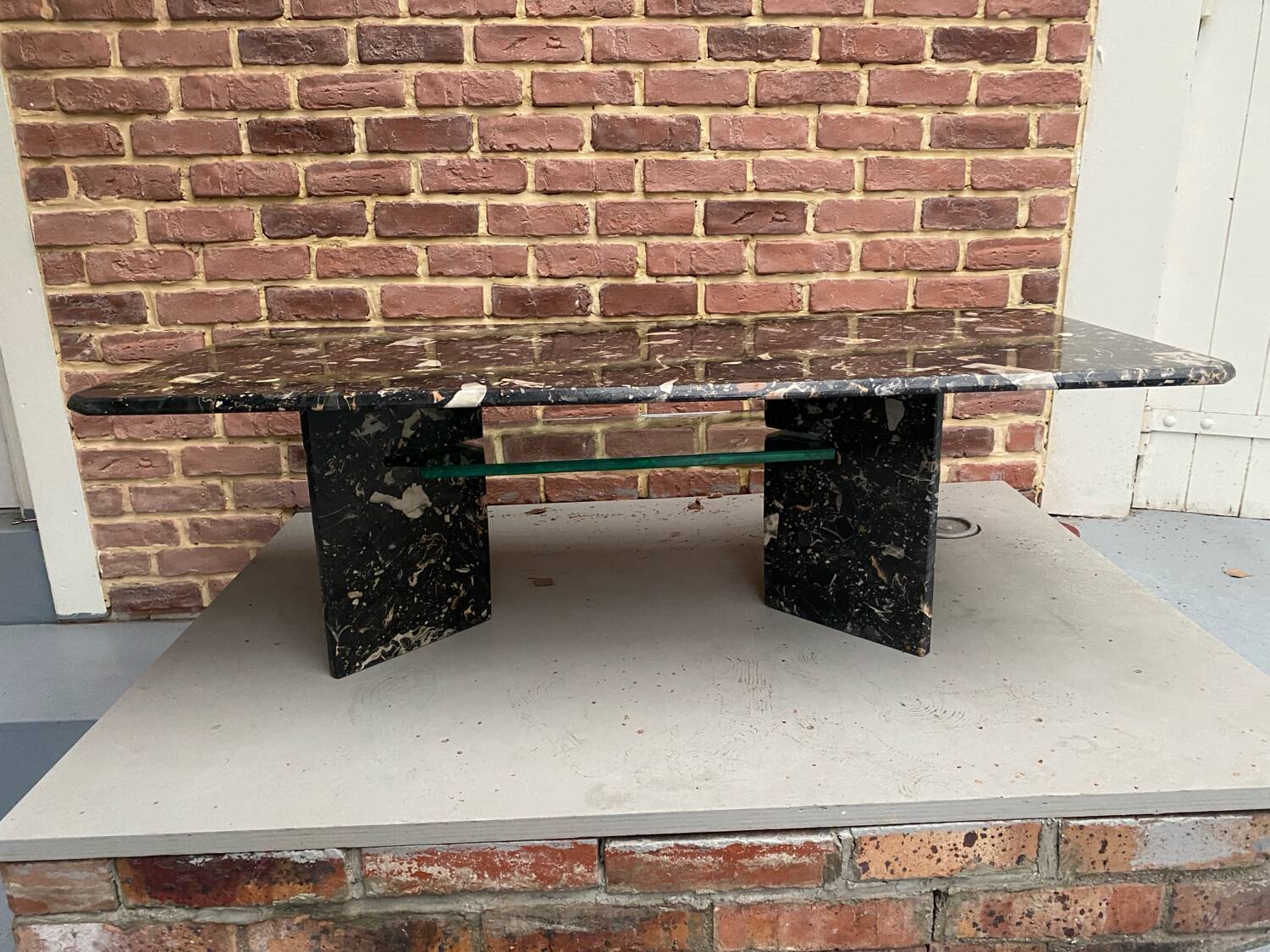 Black marble coffee table