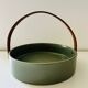Scandinavian plateau with leather handle