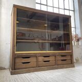 XXL oak display cabinet