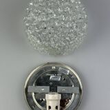 60s 70s ceiling lamp Glashütte Limburg Germany Plafoniere glass & metal