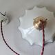 Suspension en opaline blanche