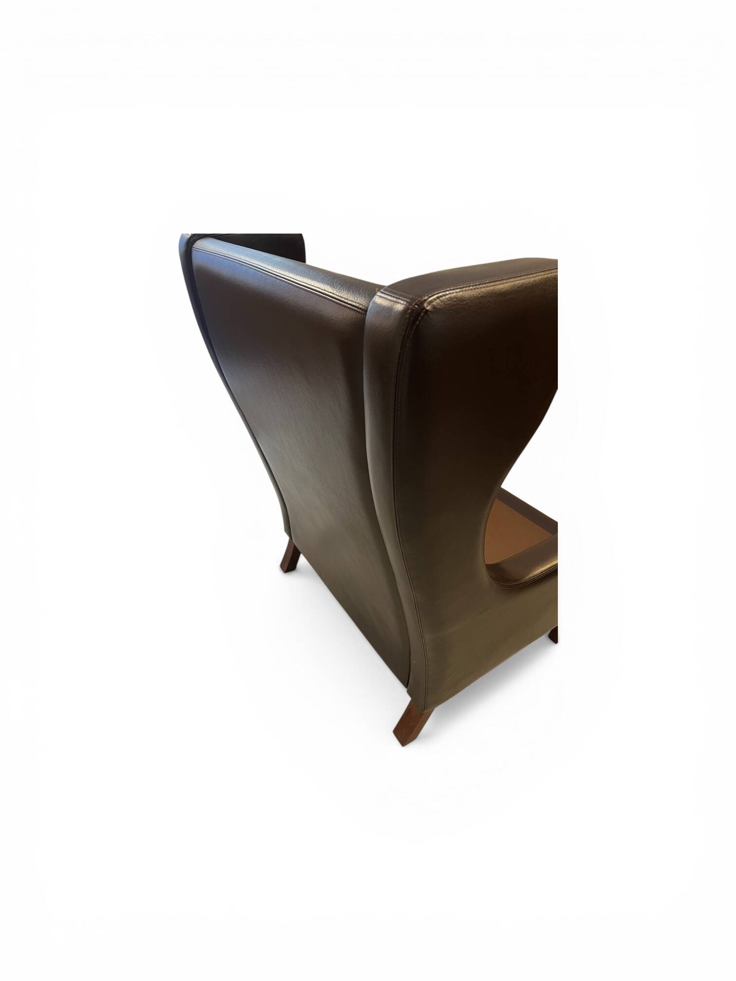 Leather wingback chair