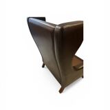 Leather wingback chair