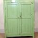 Vaisselier - Burmese teak buffet with original pistachio green patina