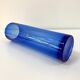 Lot de 2 vases vintage en verre bleu cobalt