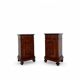 A pair of antique walnut bedside tables from the 1890s.