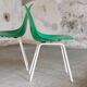 Chaise DSX -H base verte de Charles et Ray Eames Herman Miller, 1960'