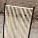 Wrought iron armchair, brass & scoubidou, France 1950s