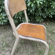 Old small school chair for children, vintage design, height a.