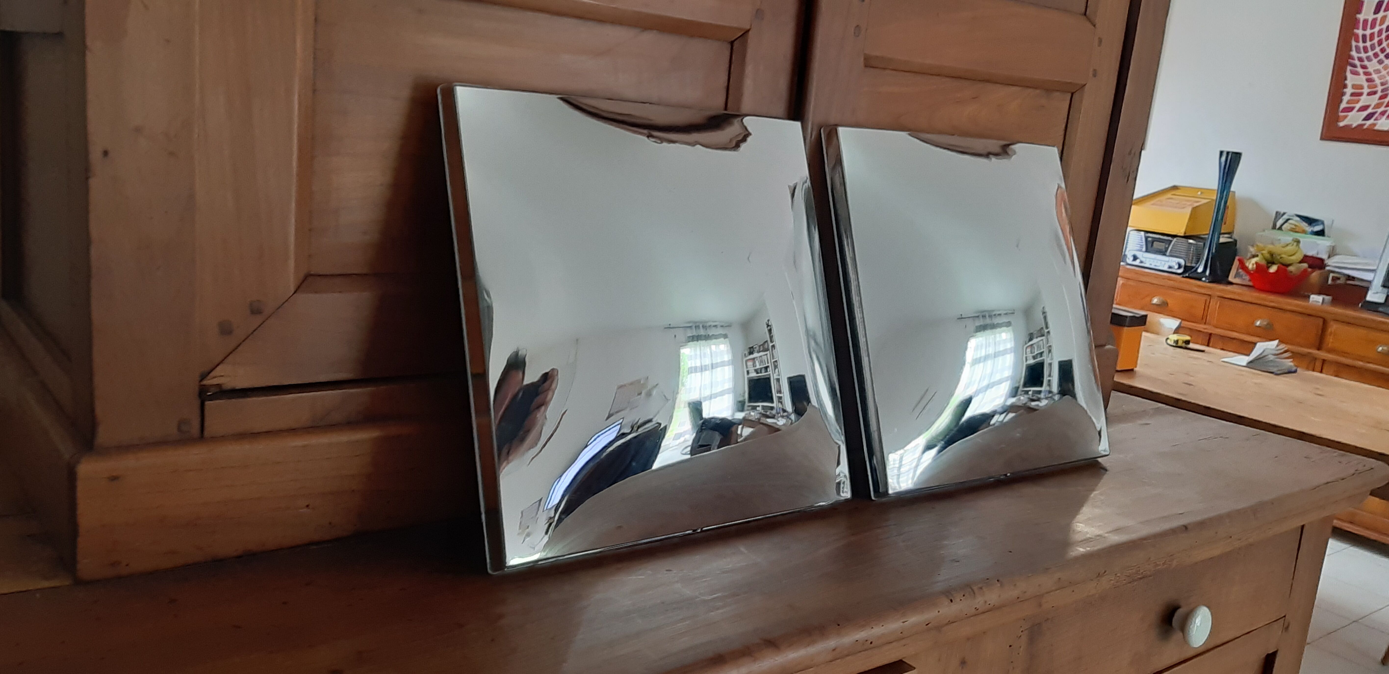 Pair of vintage mirrors made in slovenia