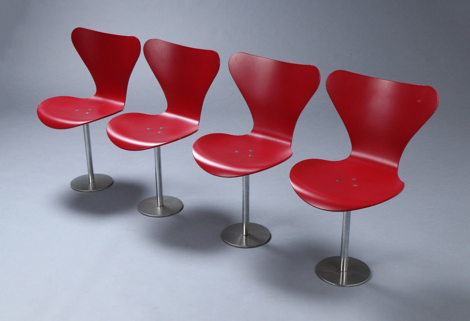 Vintage auditorium chairs Arne Jacobsen Butterfly by Fritz Hansen 1960