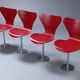 Vintage auditorium chairs Arne Jacobsen Butterfly by Fritz Hansen 1960