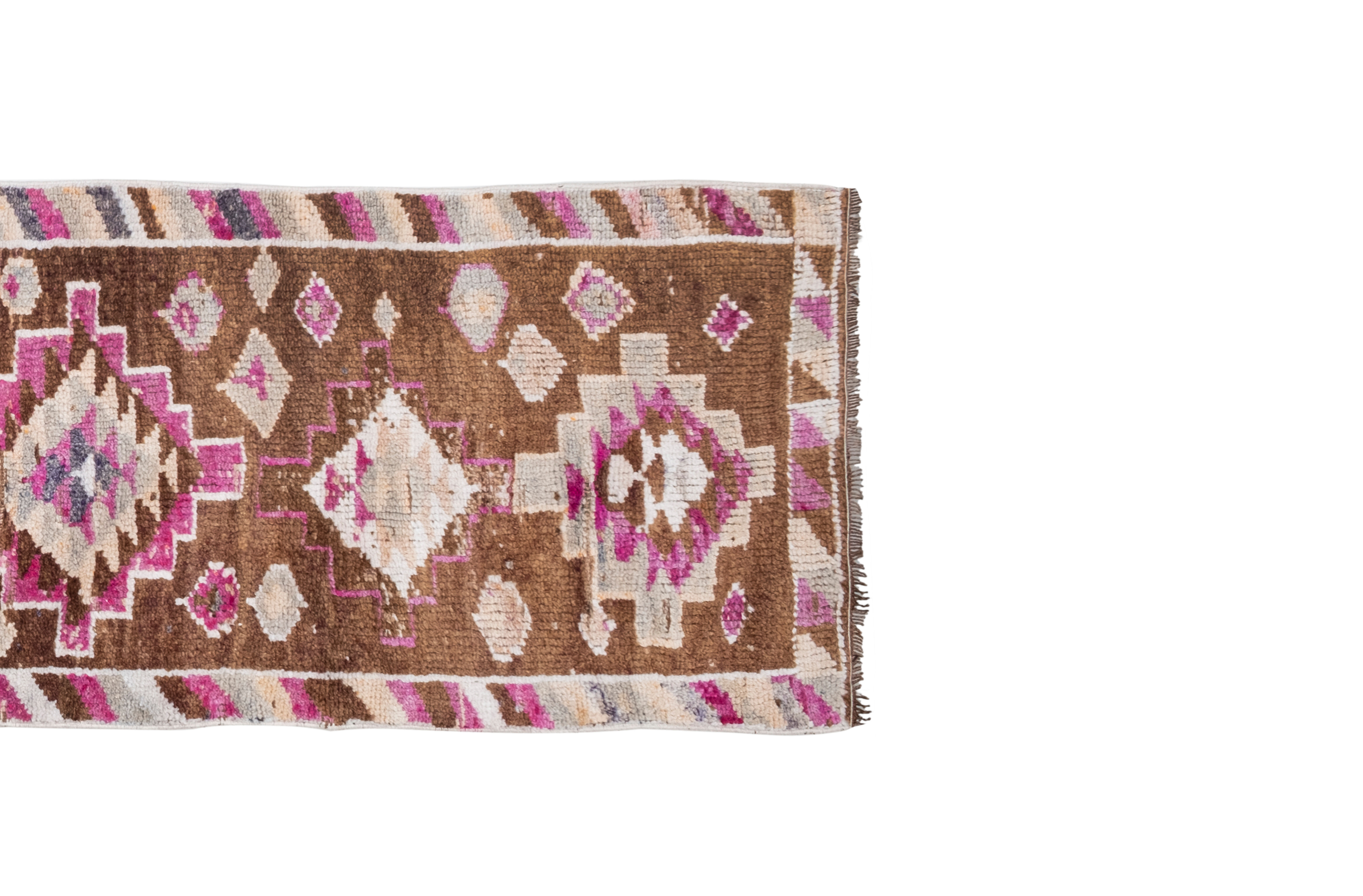 Tapis noué à la main turc vintage 83x287 cm