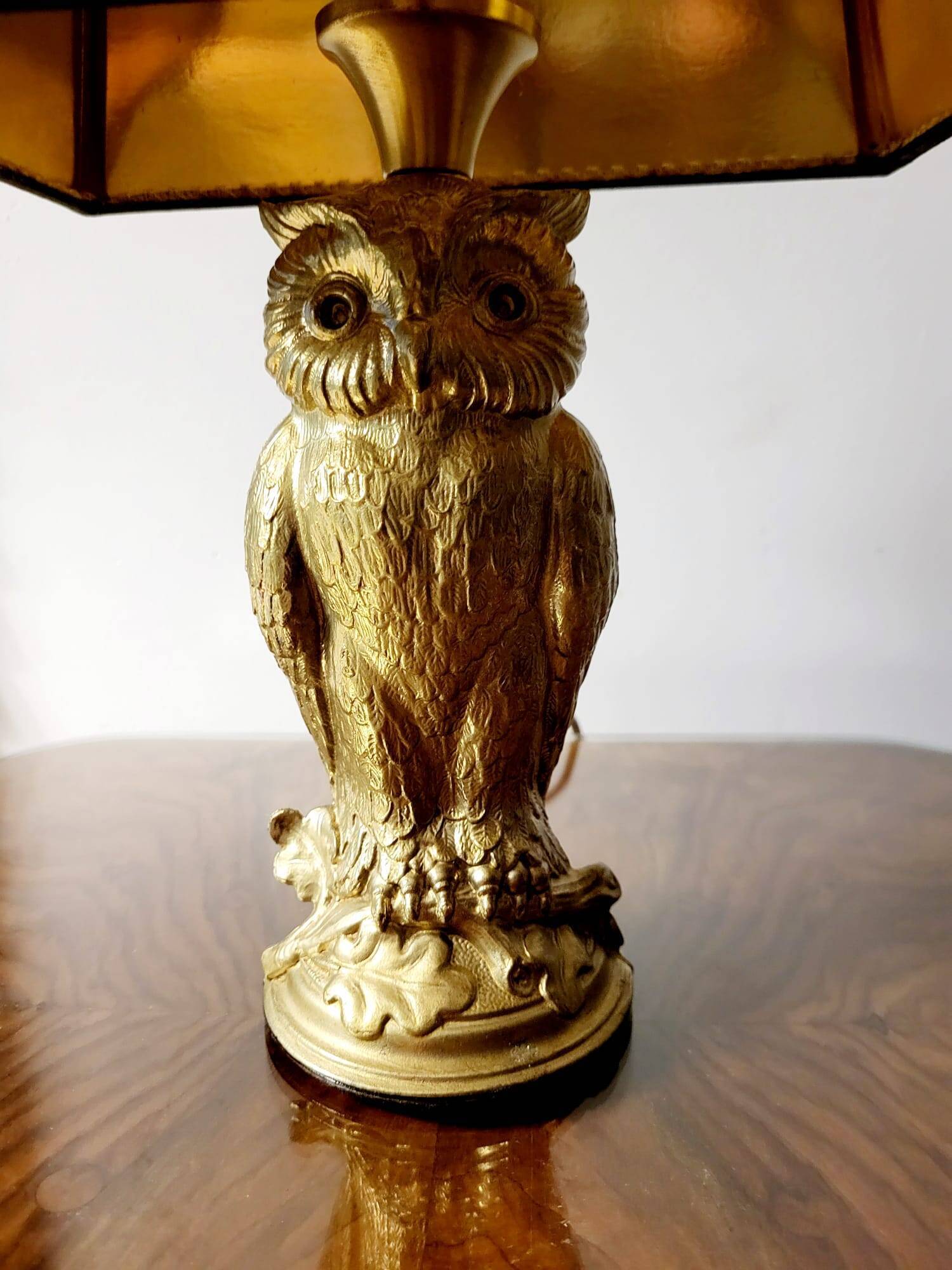 Vintage uilenlamp Deknudt (belgië), L&L WMC – Loevsky & Loevsky, gesigneerd