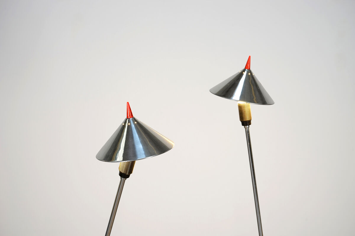 Paire de Liseuses sur Rotule circa 1980 Postmoderne Memphis
