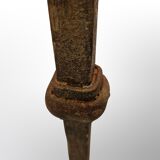 Wrought iron rooster lamp by Jean Touret for atelier marolles, france 1950s