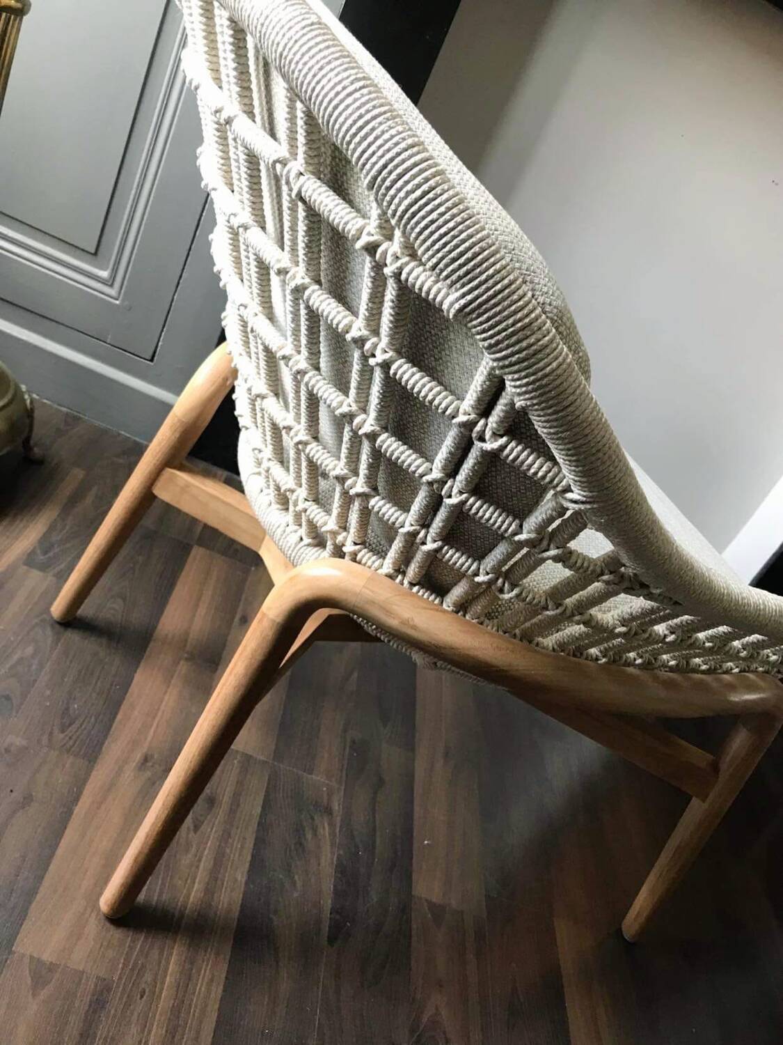 AMPM Natural Irati Armchair, Woven Seat Furniture