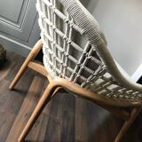 AMPM Natural Irati Armchair, Woven Seat Furniture