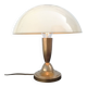 Golden mushroom lamp in metal and plastic vintage 1970