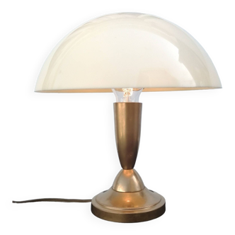 Lampe champignon dorée en métal et plastique vintage 1970