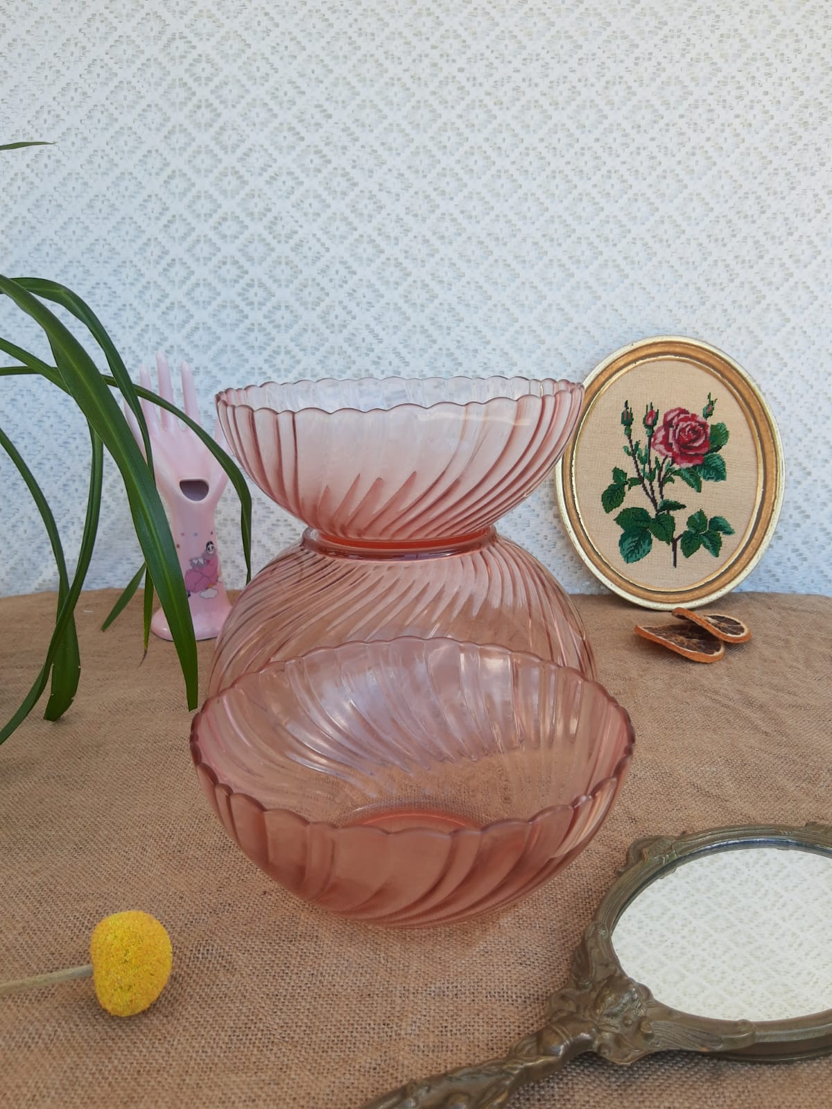 Trio of rosaline salad bowls twisted arcoroc