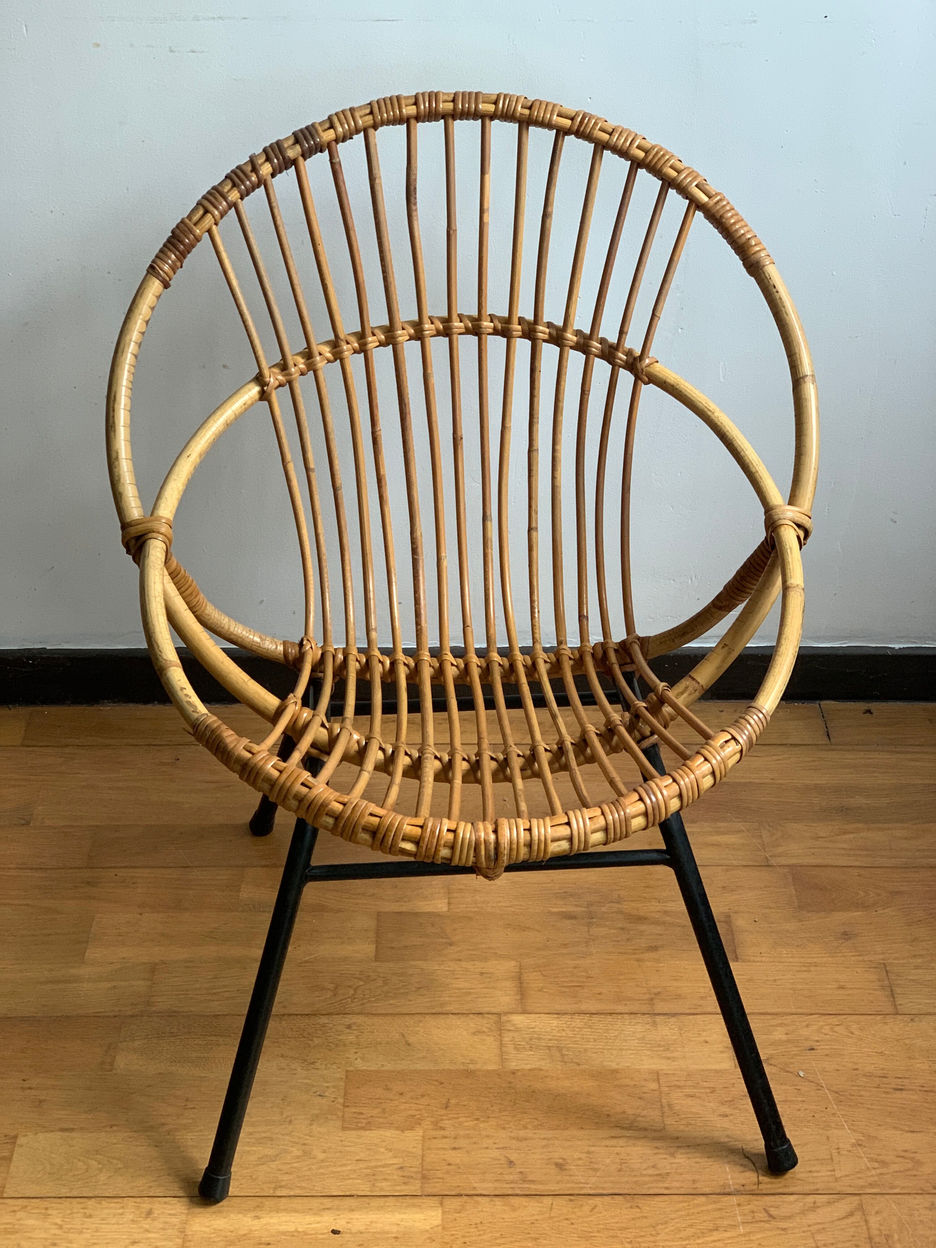 Rattan armchair