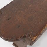 Tabouret bas rustique français en bois peint, vers 1900