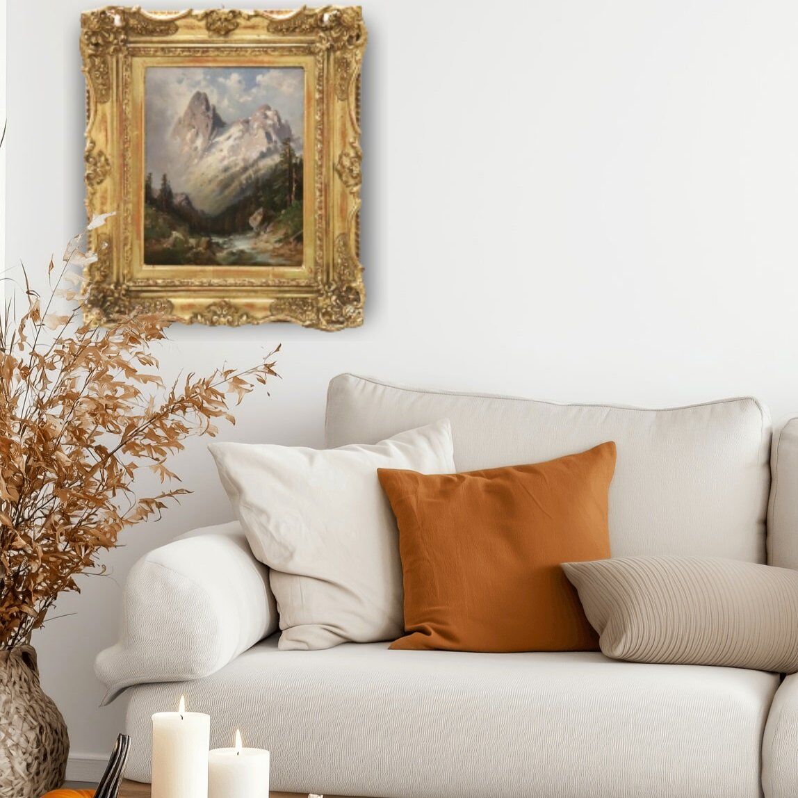 Mountain Landscape, Oil Painting On Board