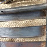 3 chaises en métal, style Tolix