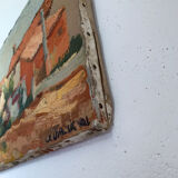 Tableau huile sur toile paysage du sud de la France