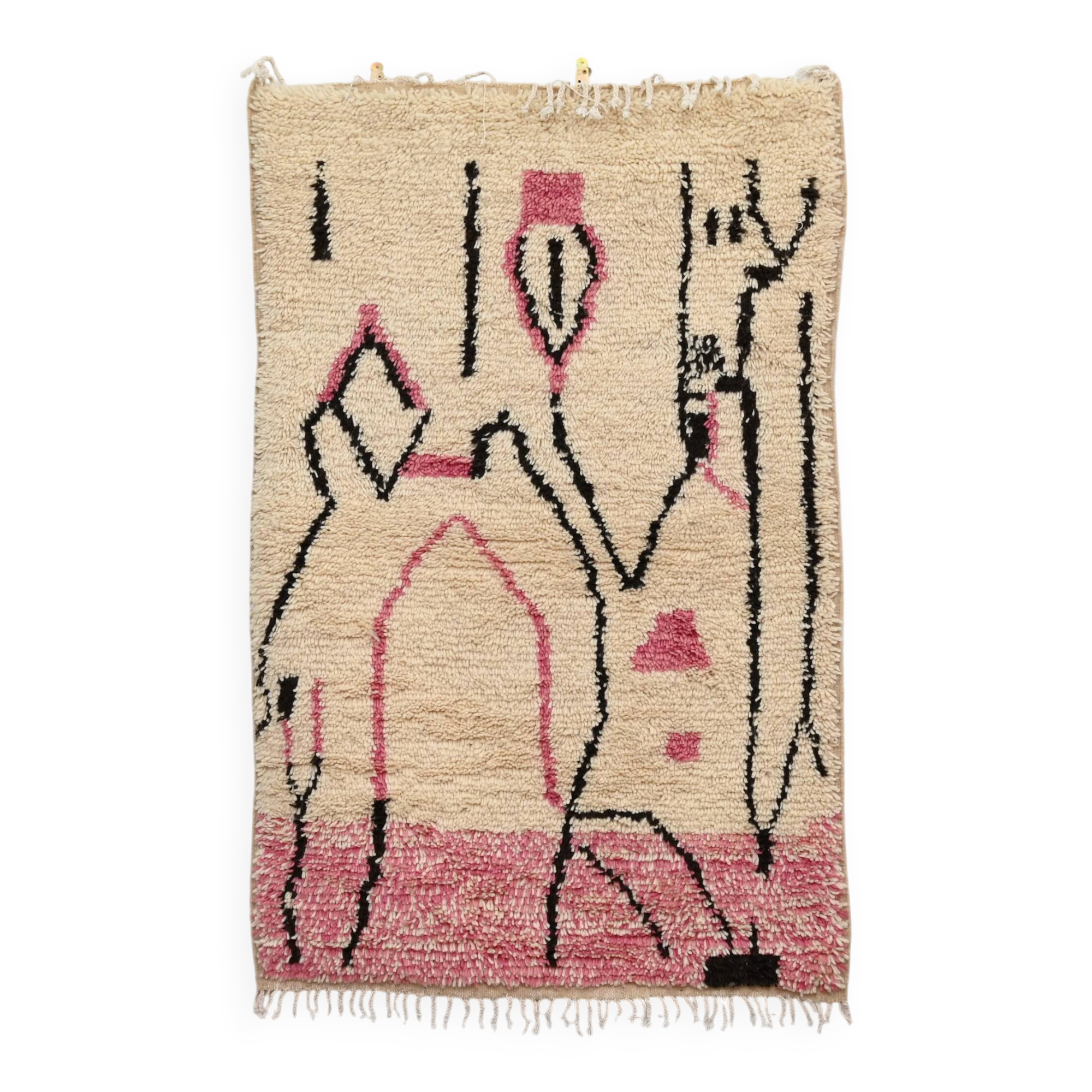 Handwoven coloured wool rug, 155 x 100 cm - P468