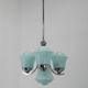 Blue art deco chandelier, 1930s