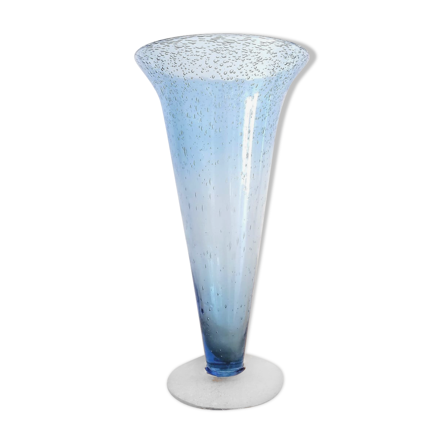 Biot bubble glass vase