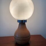 Vintage lamp in wood and opaline